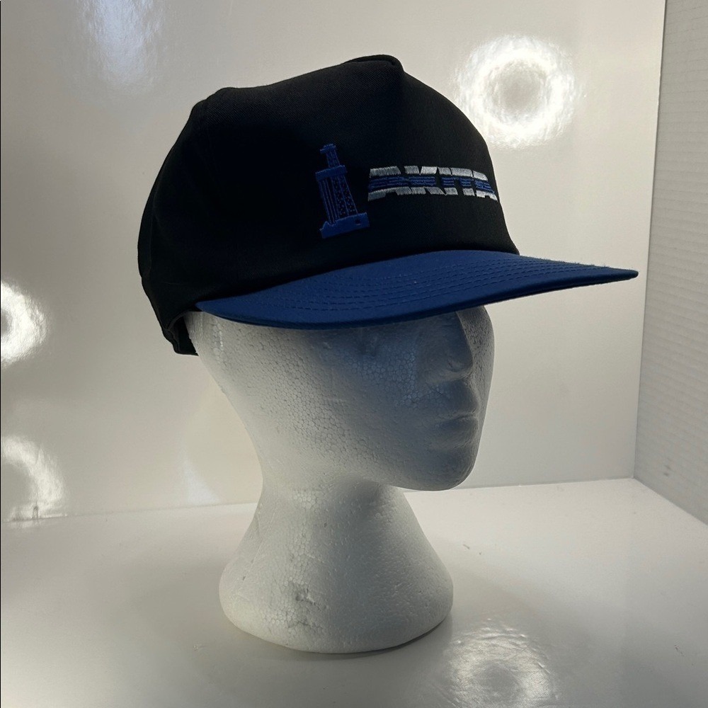 VTG Akita Truckers Hat Black and Blue Cap Oilfield - Picture 7 of 10